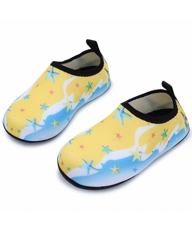 Water Shoes Kids Water Shoes Quick Dry Barefoot Sock Aqua Shoes for Beach Swim Pool Dance - Yellow/Star - C018C6Y8UHS $22.39