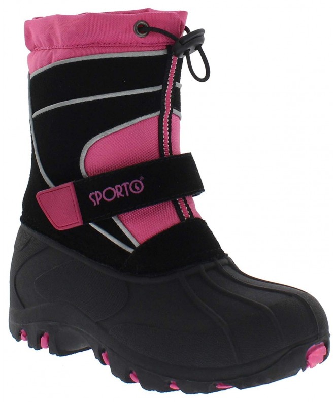 Boots Boys and Girls Blizzard Double Closure Snow Boot - Pink - CR18HOUSI9K $61.52