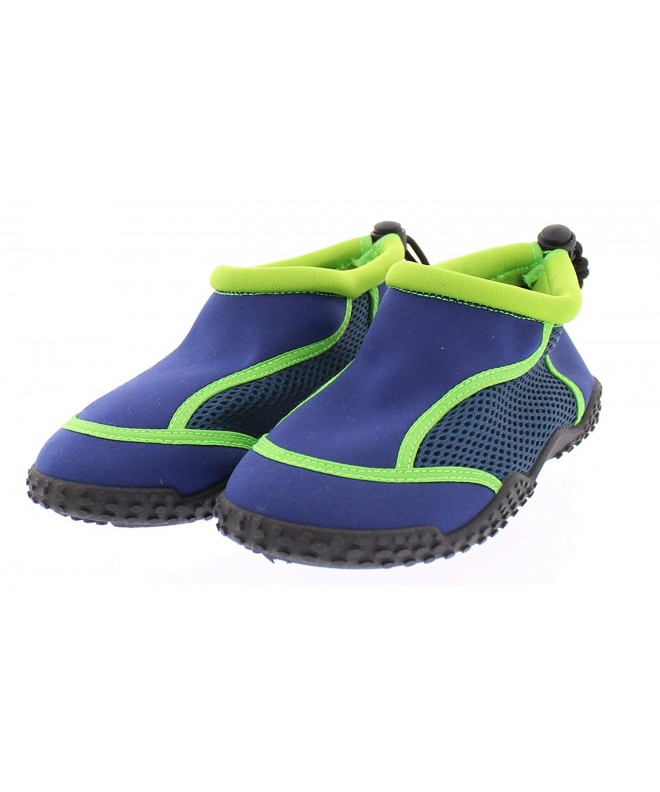 Water Shoes Luigi Boys Water Shoes-Waterproof Outdoor Slip On Sports Shoe - Navy/Lime - C118DSIQUAM $30.52