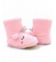 Boots Little Girls Unicorn Warm Fur Lining Boots Indoor Slippers Winter Slip-On Cute Toddler Kids - Pink - C318KM5IEGA $22.82