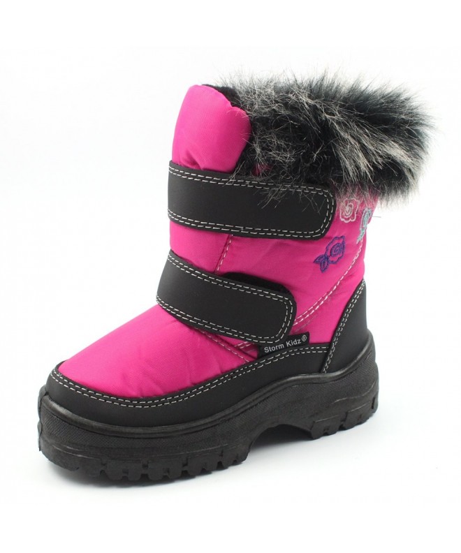 Boots Winter Snow Boots Cold Weather - Girls (Toddler/Little Kid/Big Kid) Many Colors - Pink - C212FL0B0VX $33.13