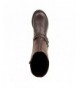 Boots Knee High Riding Boot with Studs and Double Buckle (Little Kid - Big Kid) - Brown Double Buckle - CP18H6L3QEY $60.46