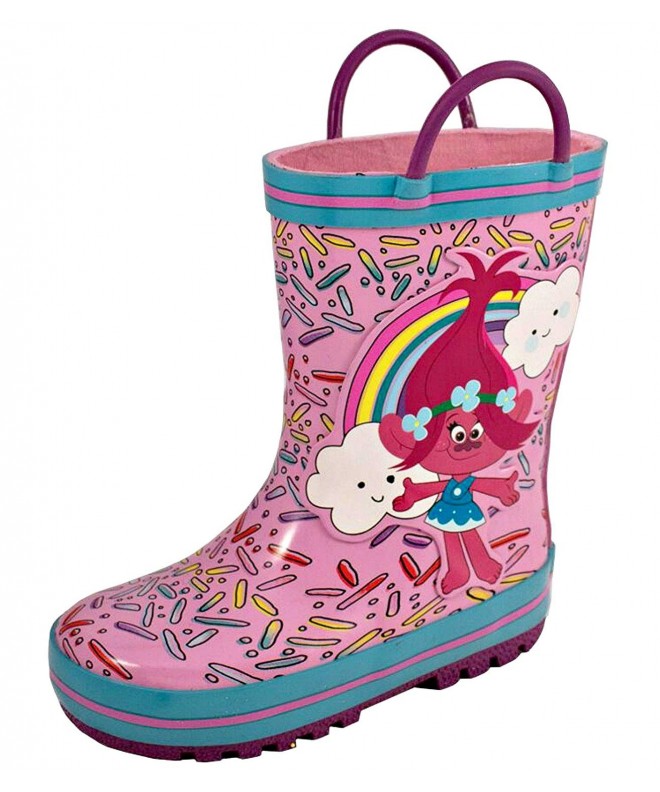 Boots Baby Girl's 1TLF502 Trolls Rain Boot (Toddler/Little Kid) - Pink/Blue - CE116B8E5NZ $56.23
