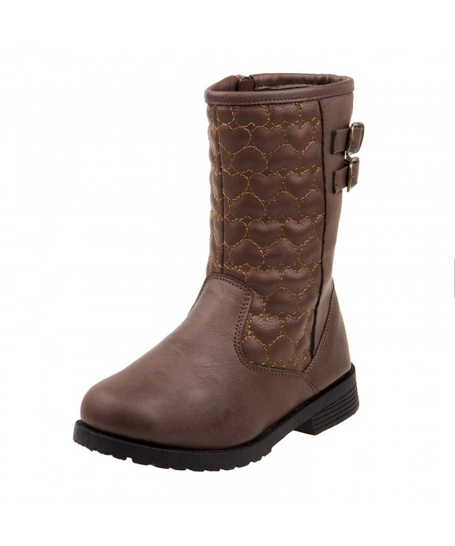 Boots Girls Fashion Winter Boots (Little Kid/Big Kid) - Brown - CM18K3QT9ZE $57.50