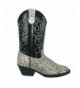 Boots Mountain Boys' Snake Print Cowboy Boot Round Toe - Natural - CV112JX1J8P $82.35