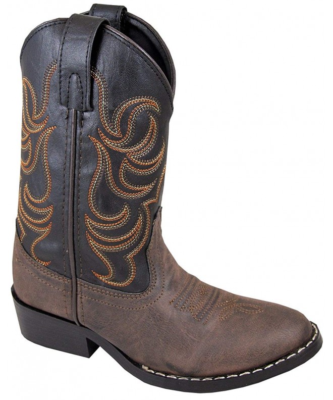 Boots Mountain Childrens Monterey Western Cowboy Boots - Brown/Black - CA1294ZU91N $89.24