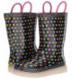 Boots Kids' LED Light-Up Waterproof Rechargeable Rain Boots - Diva Dot - CL12O2TW0TF $78.12