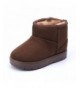 Boots Winter Boots Boy Girl Soft Warm Shoes Toddler Black Snow Boots (Toddler/Little Kid) - Brown - CY186E7UKI7 $32.77