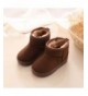 Boots Winter Boots Boy Girl Soft Warm Shoes Toddler Black Snow Boots (Toddler/Little Kid) - Brown - CY186E7UKI7 $32.77