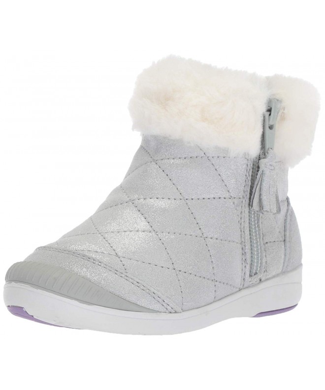 Boots Kids Chloe Girl's Sparkle Suede Bootie Fashion Boot - Silver - CK18C7W3WOU $73.24