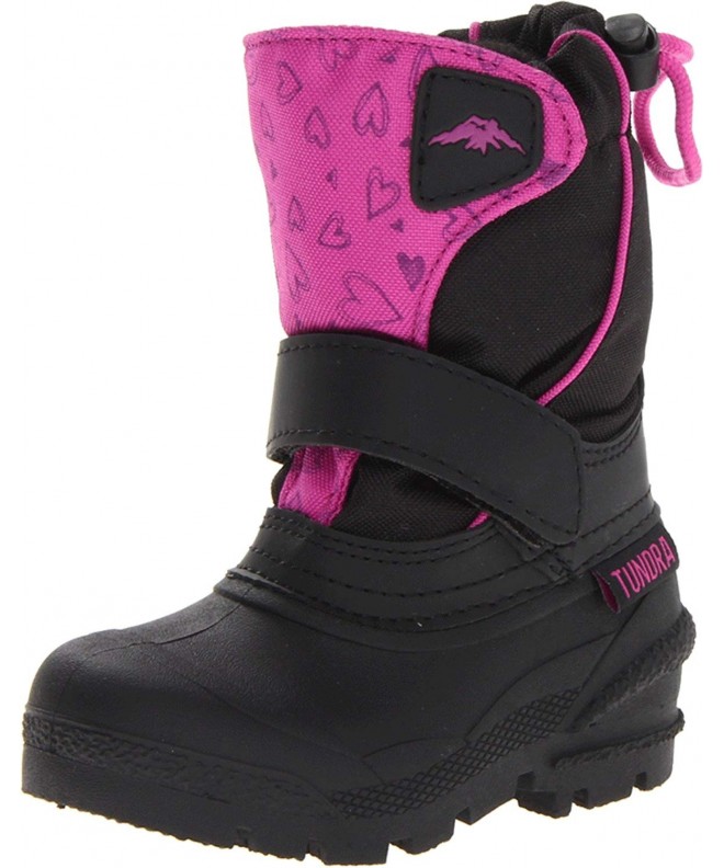 Boots Quebec (Toddler/Little Big Kid) - Black/Fuschia/Hearts - CA11CIVTX4Z $77.95
