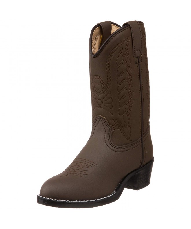 Boots Lil' Brown Emboss Western Boot (Toddler/Little Kid/Big Kid) - Brown Emboss - CQ1127LC965 $85.84