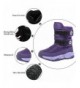Boots Girls Boys Waterproof Winter Snow Boots Kids Fur Lined Warm Outdoor Shoes Winter (Little Kid/Big Kid) - Purple - CU18I5...