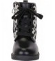 Boots Girls' Lace-Up Glitter Star Combat Boot (Toddler/Little Kid/Big Kid) - Silver - CU18KOQ6889 $42.06