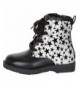 Boots Girls' Lace-Up Glitter Star Combat Boot (Toddler/Little Kid/Big Kid) - Silver - CU18KOQ6889 $42.06