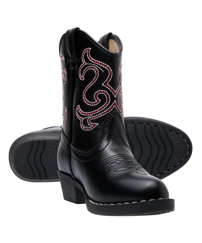 Boots Kids Lil Cowboy Pointed Toe Classic Western Rodeo Boots (Toddler/Little Kid) - Black - C218E9728L6 $89.99