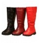 Boots Girl's Back Zip Overknee Warm High Snow Boots(Toddler/Little Kid/Big Kid) - Black - CI12N32K7G9 $40.35
