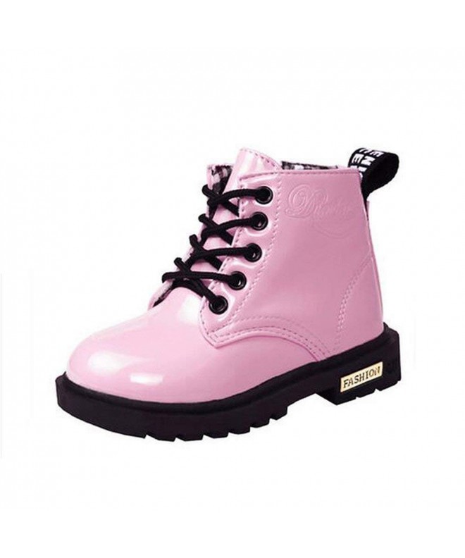 Boots Toddler Lace up Waterproof Outdoor - Pink-2 - CB18LK82GTE $30.76