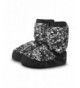 Boots Girls' Printed Warm Up Boot Slipper Floral Black S Medium US Little Kid - CD18C4O9GWO $63.93
