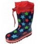 Boots Toddler and Youth Kids Unisex Blue with Stars Design Rain Boot Snow Boot with Tie and Lining - CJ12BW9O1MH $20.24