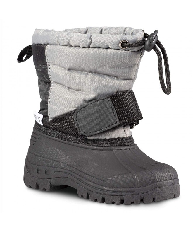 Boots Kids Snow Boots for Girls and Boys Youth and Toddler Snow Boots - Grey (V1) - C618I0ELDWL $58.66