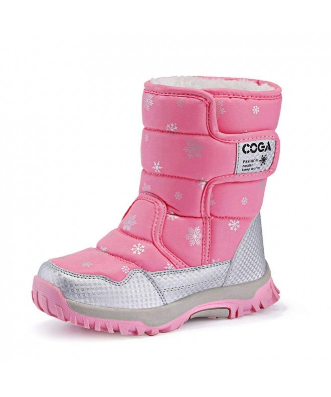 Boots Snow Boots for Girls - Cozy Warm Winter Boots for Kids - Waterproof Safety Outdoor Hiking Shoes - Pink - CF18KCE406M $5...