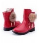 Boots Girl's Toddler/Little Kid/Big Kid Waterproof Side Zipper Cute Fur Lined Mid Calf Winter Snow Boots - Red - CN12N60P9I5 ...