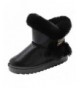 Boots Girls' Sweet Pompoms Winter Slip-On Warm Fur Lined Snow Boots (Toddler/Little Kid/Big Kid) - Black - CF18K7966SC $41.36