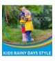 Boots Children's Rubber Rain Boots - Little Kids & Toddler - Boys & Girls Patterns - Blue (Angry Shark Fin) - CQ18GEHAIYX $43.28