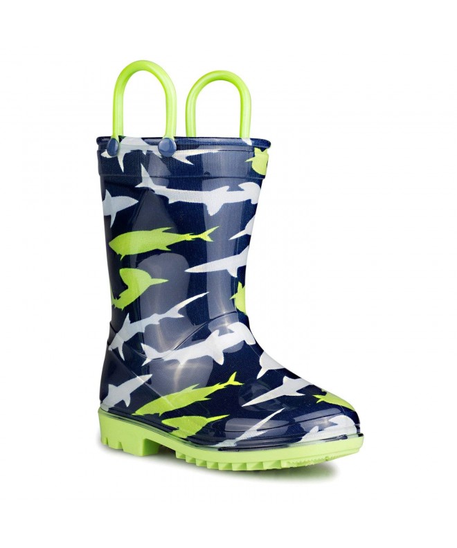 Boots Children's Rain Boots Handles - Little Kids & Toddlers - Boys & Girls - Blue (Shark) - CS180AKM9Z3 $35.82