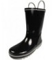 Boots Waterproof Rubber Rain Boots - Black/Silver - CA182A3UXIT $33.73