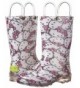 Boots Kids' Hello Kitty Waterproof Character Rain Boots with Easy on Handles - Light-up Hello Kitty - CF11N9BE5DH $65.15