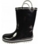 Boots Waterproof Rubber Rain Boots - Black/Silver - CA182A3UXIT $33.73