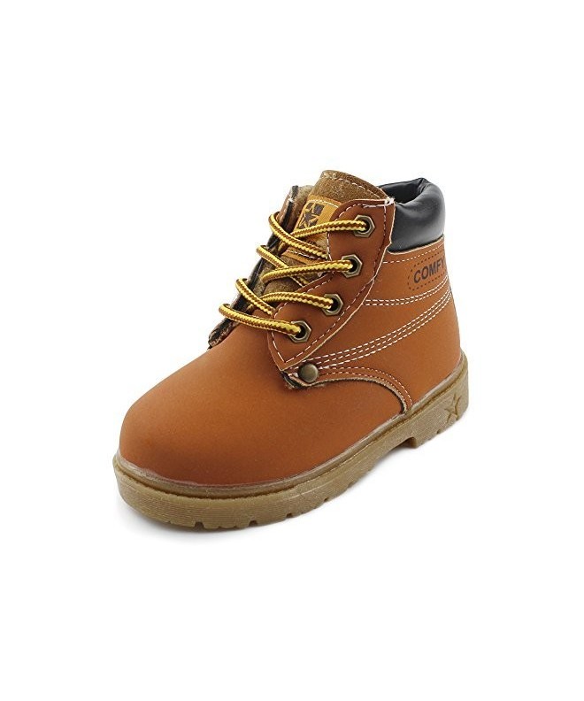 Boots Maxu Kid's Rain Boots Warm Combat Shoes(Toddler/Little Kid) - Brown - C2185XMQ6DC $26.63