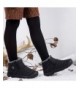 Boots Kids Snow Boots Winter Fur Lined Warm Outdoor Lightweight Ankle Boots Girls Boys Shoes - Black - CE18HC33CQD $32.51