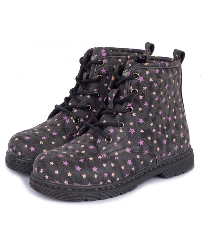 Boots Toddler/Little Kid Girls Boys Martin Boots Side Zipper - Black Star - CZ186H4HZO7 $36.60