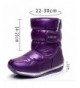 Boots Boy's Girl's Outdoor Waterproof Cold Weather Fur Lined Winter Snow Boots (Toddler/Little Kid/Big Kid) - Purple - CR127H...