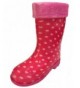 Boots Toddler & Little Girls Youth Pink Polka Dot Rain Snow Boots w/Great Lining - Comfortable - C311QU1HCKL $27.93