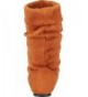 Boots Girls' Round Toe Slouchy Cuff Flat Mid-CAF Boot (Toddler/Little Kid/Big Kid) l - Tan Imsu - CB18I8SUKGT $28.26