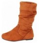 Boots Girls' Round Toe Slouchy Cuff Flat Mid-CAF Boot (Toddler/Little Kid/Big Kid) l - Tan Imsu - CB18I8SUKGT $28.26
