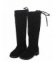 Boots Girls' Fashion Zipper Over The Knee High Snow Boots Princess Shoes(Toddler/Little Kid/Big Kid) - Black - C318I39Z23N $4...