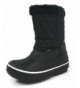 Boots Toddler Little Kid's Warm Fur Snow Boots - Black - CR188OS0ERN $42.99