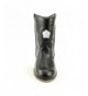 Boots Flower Cut-Out Short Boots - Black - CA127N2QCE7 $32.69