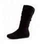 Boots Girls Side Zipper Faux Suede Boots (Toddler/Little Kid/Big Kid) - Black - CS18HKXZAS3 $49.10