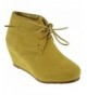 Boots Sally 5K Little Girls Lace Up Wedge Dress Booties - Wheat - CC18I22MY57 $43.85