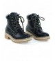 Boots Children Fashion Work Bootie Lace Up Lug Threaded Sole - Kid Girl Boy - Black - CW12NA1GO4X $41.61