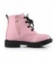 Boots Boy's Girl's Waterproof Side Zipper Lace-Up Ankle Boots (Toddler/Little Kid/Big Kid) - Pink - C918H6S8X9K $41.82