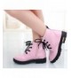 Boots Boy's Girl's Waterproof Side Zipper Lace-Up Ankle Boots (Toddler/Little Kid/Big Kid) - Pink - C918H6S8X9K $41.82