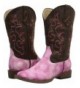 Boots Toolie Square Toe Cowgirl Boot (Infant/Toddler/Little Kid) - Pink - CS11VE9HS5N $72.32
