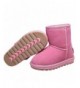 Boots Girls Fancy Mid-Calf/Ankle Suede Snow Boots Kids Skidproof Warm Fur Lined Winter Boots - Pink - CA12O1BAZPQ $50.29